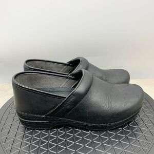 Dansko XP Clogs Women 41‎ Size 10.5 11 Shoes Black Leather Slip On Loafers